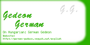 gedeon german business card